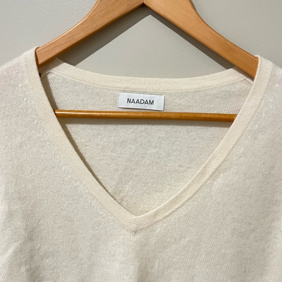 Naadam 100% Cashmere Ivory Pullover - Picture 2 of 5